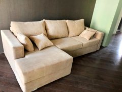 Угловой диван во флоке Emmaluelle Lux